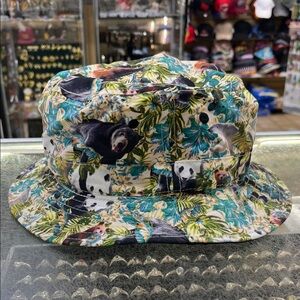 Panda Print Bucket Hat - Multicolor